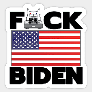 F-CK BIDEN FREEDOM CONVOY - TRUCKERS FOR FREEDOM - USA FREEDOM CONVOY 2022 TRUCKERS BLACK LETTERS Sticker